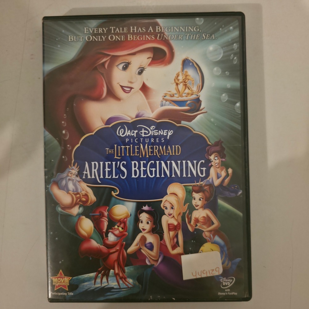 Disney The Little Mermaid Ariel's Beginning DVD NTSC Good Animated Prequel 2008